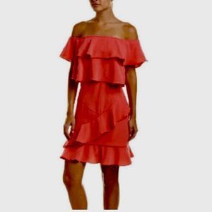 Monique Lhuillier Square Neckline Mini Dress w/ Tags Size: US 8 MSRP $395